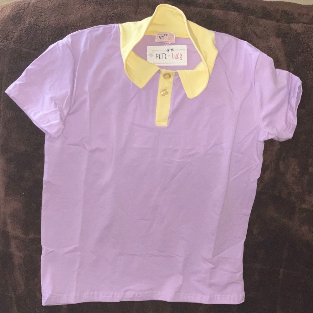 Lavender Fields boys polo shirt